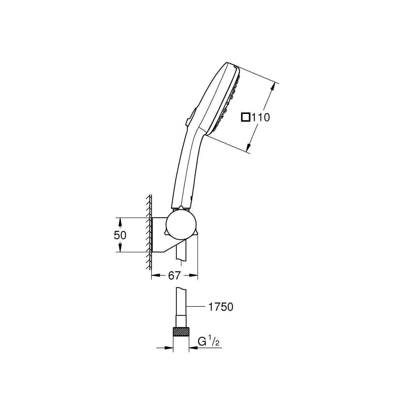 Zestaw Prysznicowy Tempesta Cube 110 Chrom 27584003 Grohe Zestaw Prysznicowy Tempesta Cube 110 Chrom 27584003 Grohe