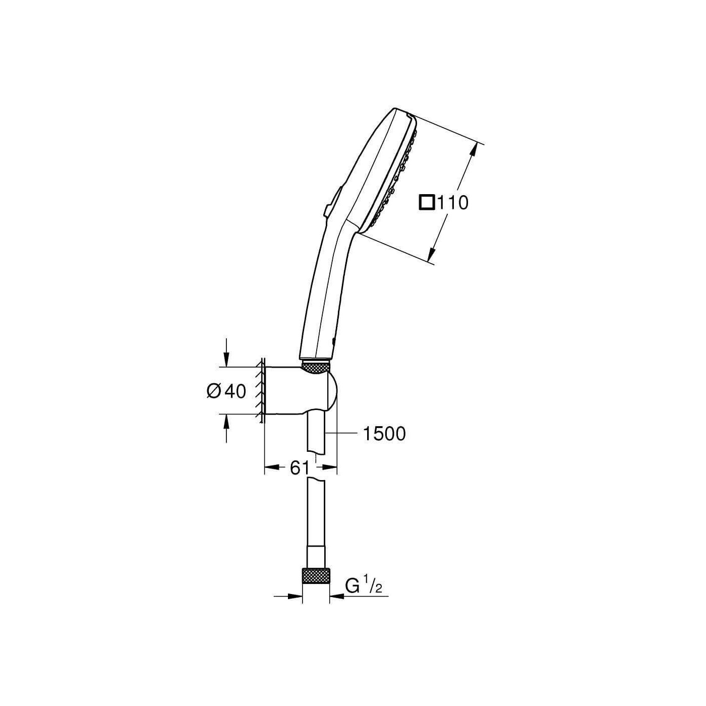 Zestaw Prysznicowy Tempesta Cube 110 Chrom 27588003 Grohe Zestaw Prysznicowy Tempesta Cube 110 Chrom 27588003 Grohe