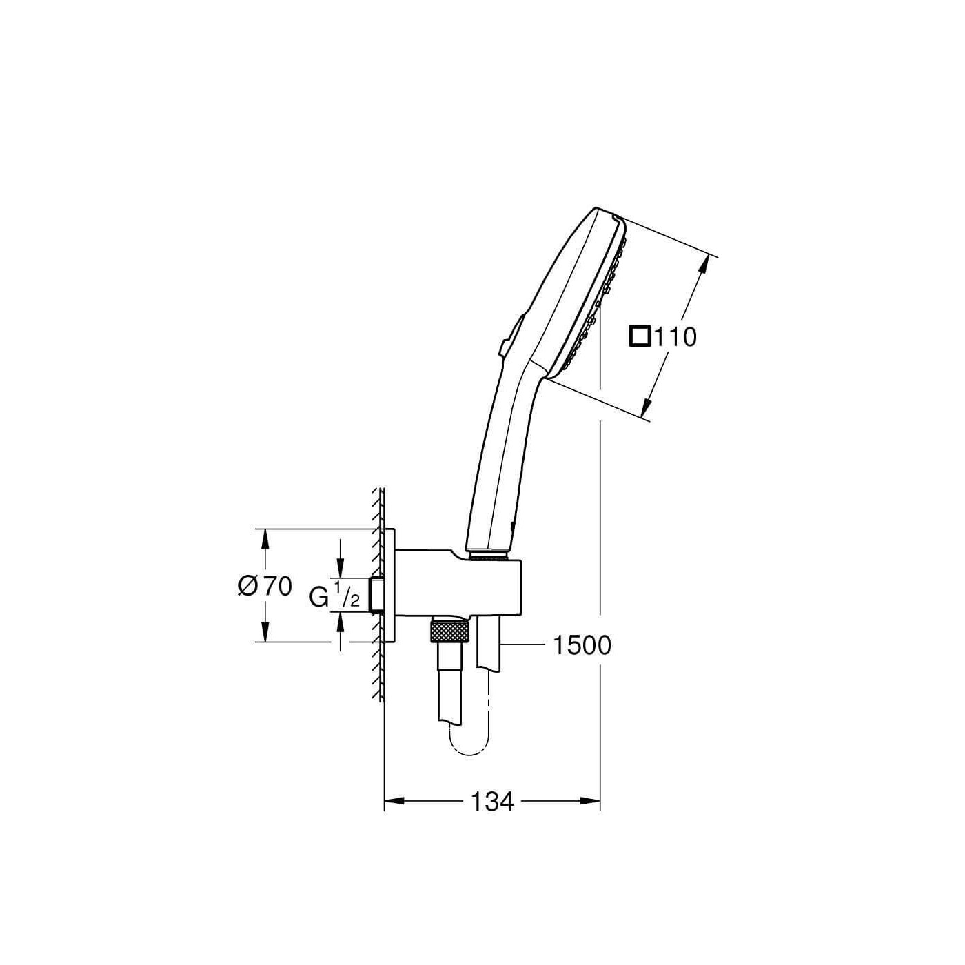 Zestaw Prysznicowy Tempesta Cube 110 Chrom 26910003 Grohe Zestaw Prysznicowy Tempesta Cube 110 Chrom 26910003 Grohe