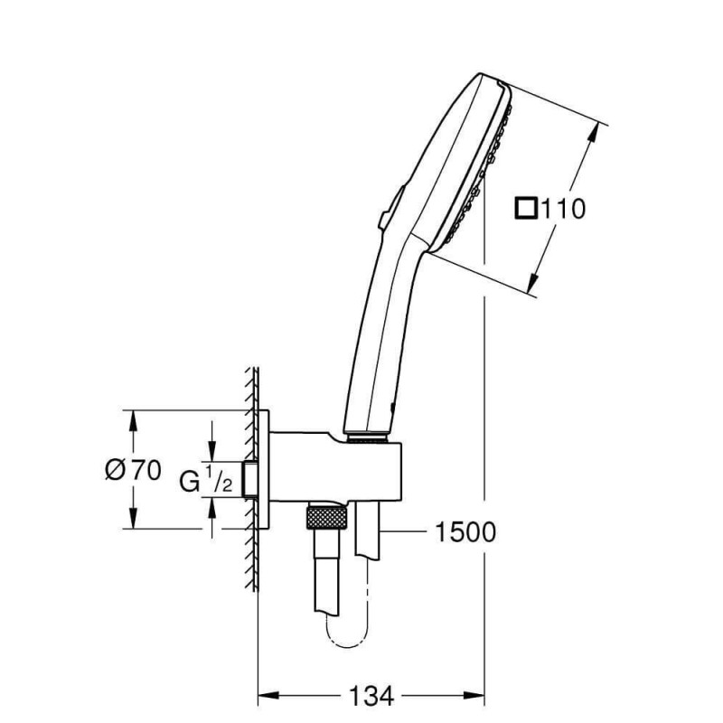 Zestaw Prysznicowy Tempesta Cube 110 Chrom 26910003 Grohe Zestaw Prysznicowy Tempesta Cube 110 Chrom 26910003 Grohe