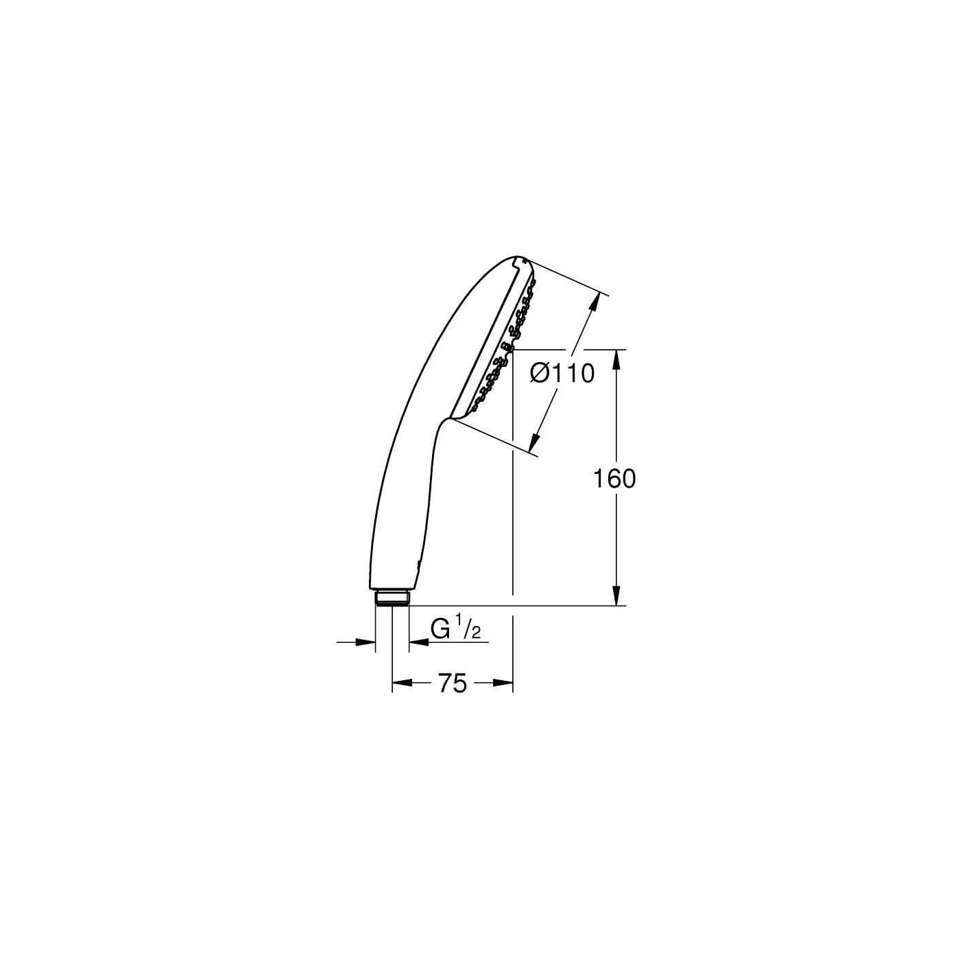 Słuchawka Prysznicowa Tempesta 110 Chrom 27852003 Grohe Słuchawka Prysznicowa Tempesta 110 Chrom 27852003 Grohe