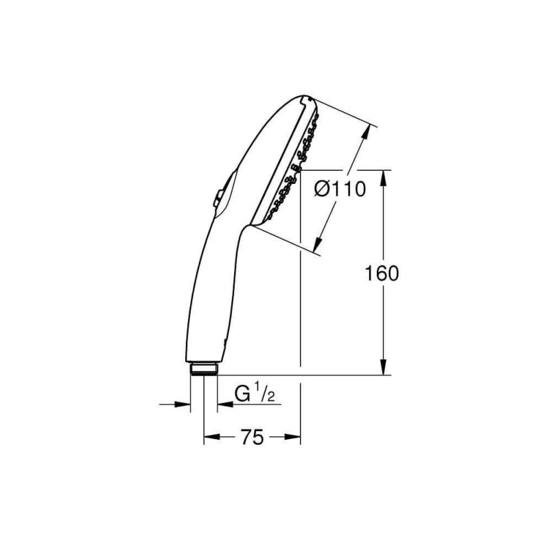 Słuchawka Prysznicowa Tempesta 110 Chrom 26161003 Grohe Słuchawka Prysznicowa Tempesta 110 Chrom 26161003 Grohe