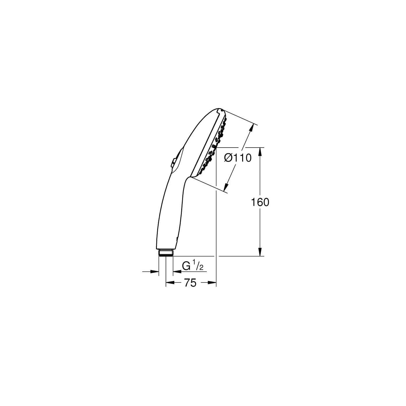 Słuchawka Prysznicowa Tempesta 110 Chrom 28261003 Grohe Słuchawka Prysznicowa Tempesta 110 Chrom 28261003 Grohe