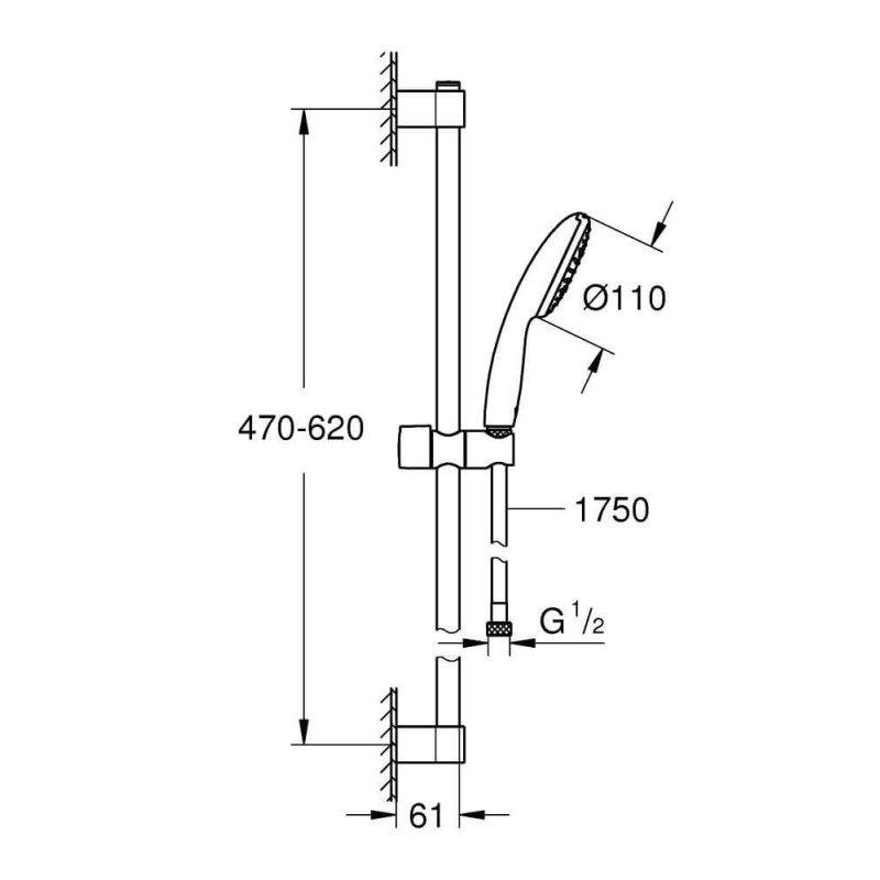 Zestaw Prysznicowy Tempesta 110 Chrom 27924003 Grohe Zestaw Prysznicowy Tempesta 110 Chrom 27924003 Grohe