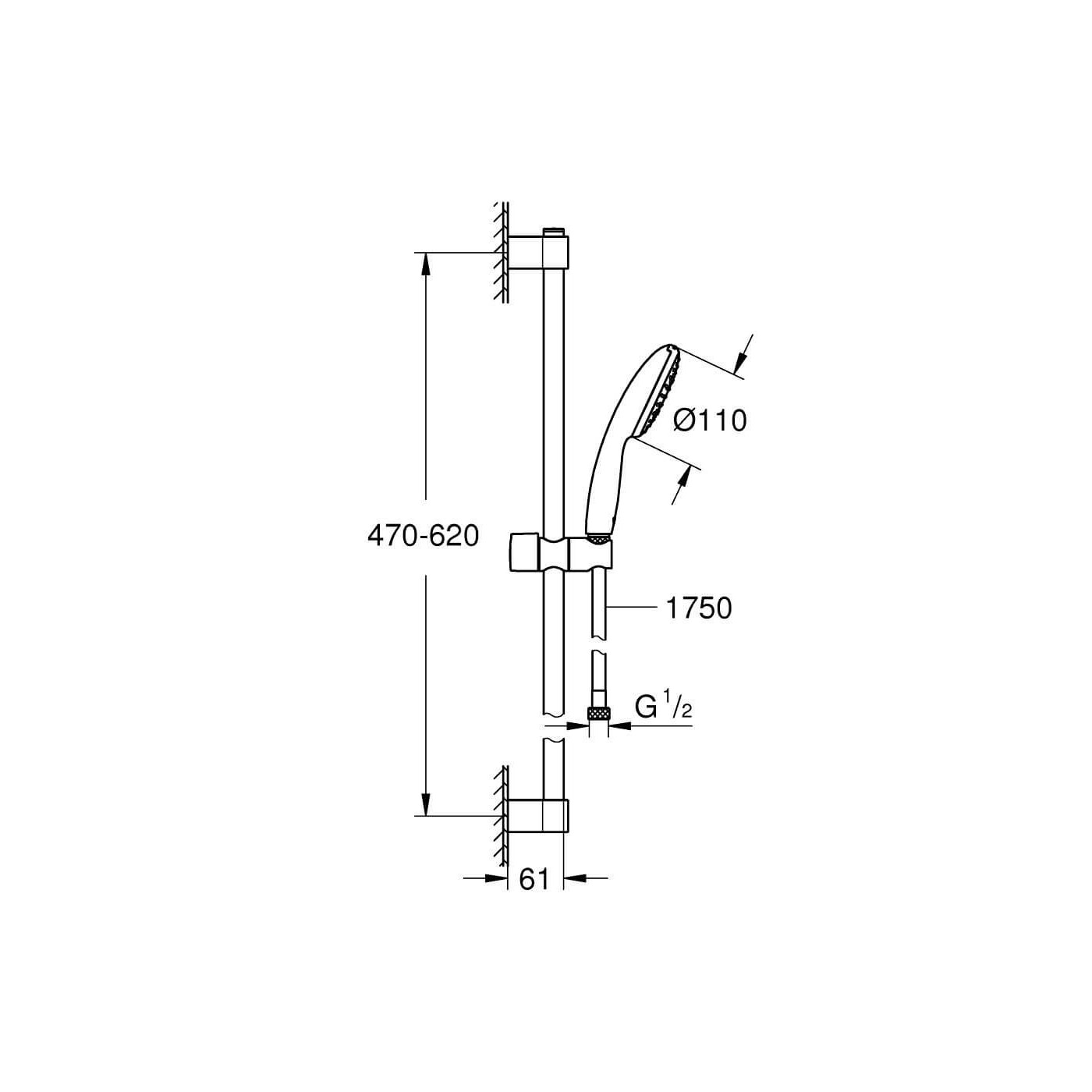 Zestaw Prysznicowy Tempesta 110 Chrom 27853003 Grohe Zestaw Prysznicowy Tempesta 110 Chrom 27853003 Grohe
