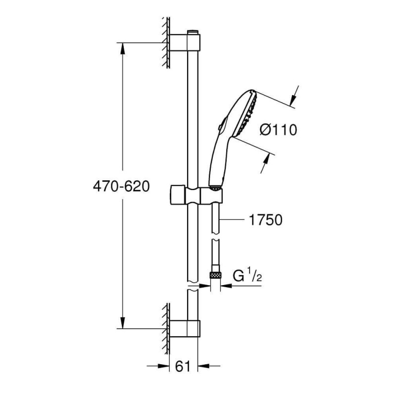 Zestaw Prysznicowy Tempesta 110 Chrom 27598003 Grohe Zestaw Prysznicowy Tempesta 110 Chrom 27598003 Grohe