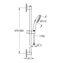 Zestaw Prysznicowy Tempesta 110 Chrom 27644003 Grohe Zestaw Prysznicowy Tempesta 110 Chrom 27644003 Grohe
