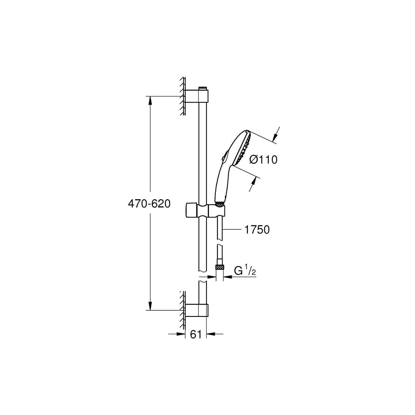 Zestaw Prysznicowy Tempesta 110 Chrom 27794003 Grohe Zestaw Prysznicowy Tempesta 110 Chrom 27794003 Grohe