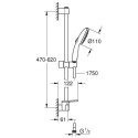 Zestaw Prysznicowy Tempesta 110 Chrom 26638003 Grohe Zestaw Prysznicowy Tempesta 110 Chrom 26638003 Grohe