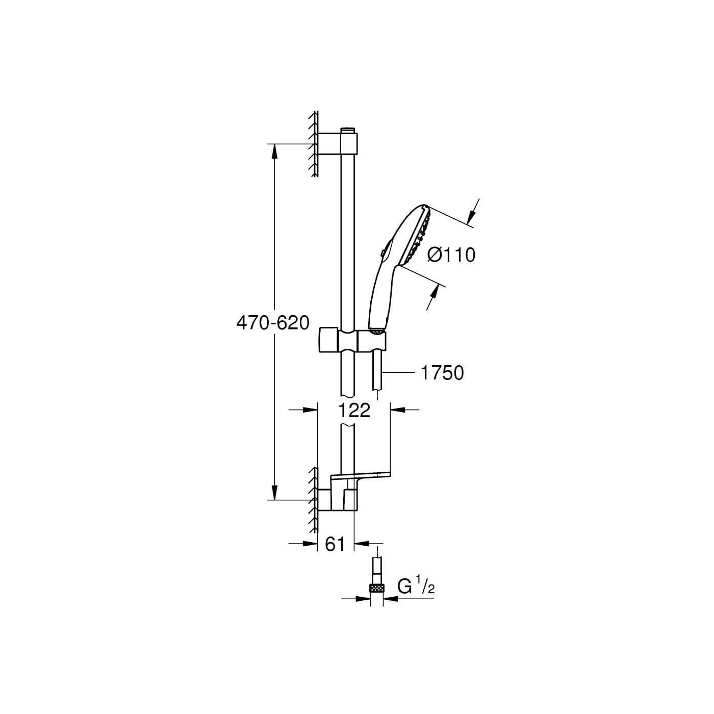 Zestaw Prysznicowy Tempesta 110 Chrom 27926003 Grohe Zestaw Prysznicowy Tempesta 110 Chrom 27926003 Grohe