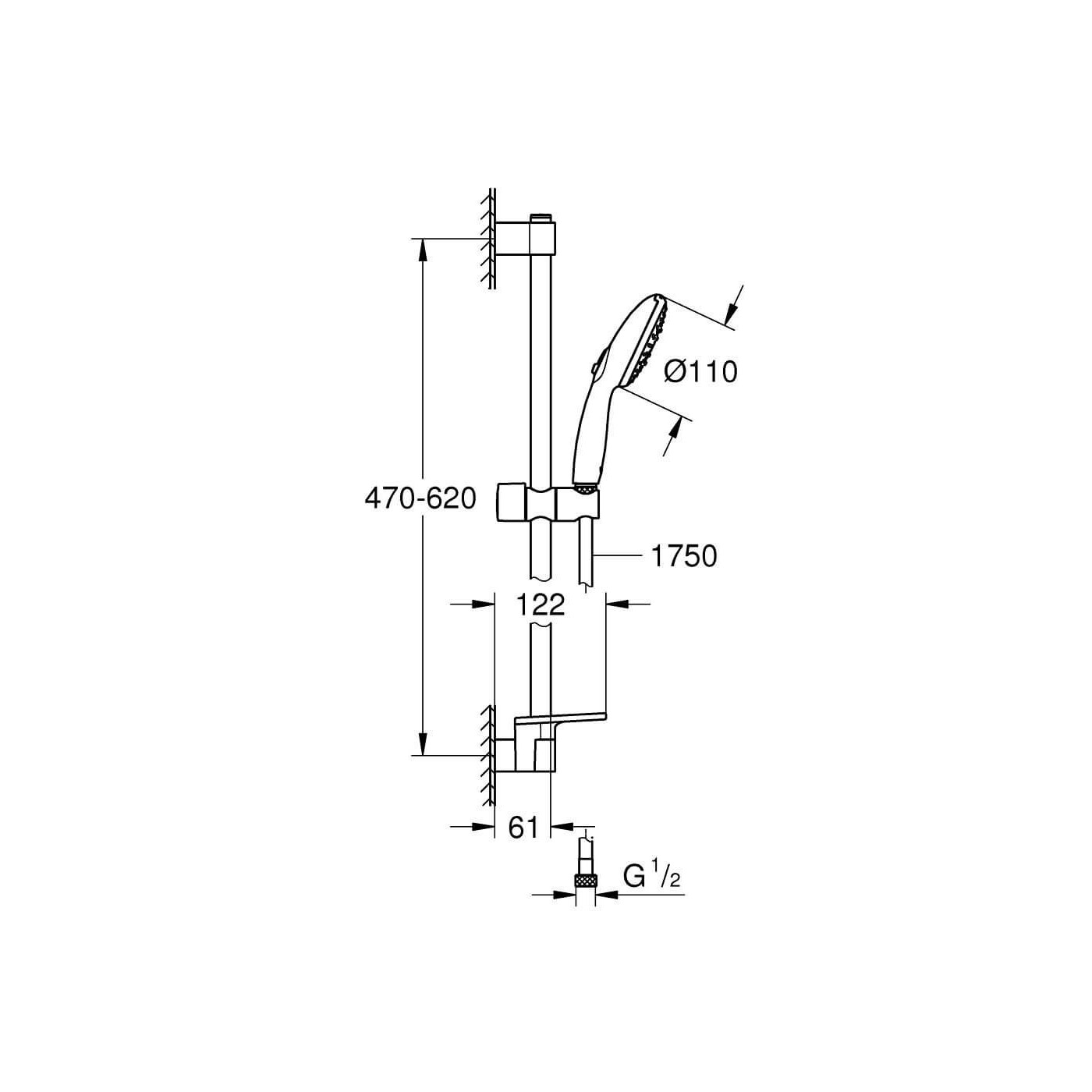 Zestaw Prysznicowy Tempesta 110 Chrom 26918003 Grohe Zestaw Prysznicowy Tempesta 110 Chrom 26918003 Grohe