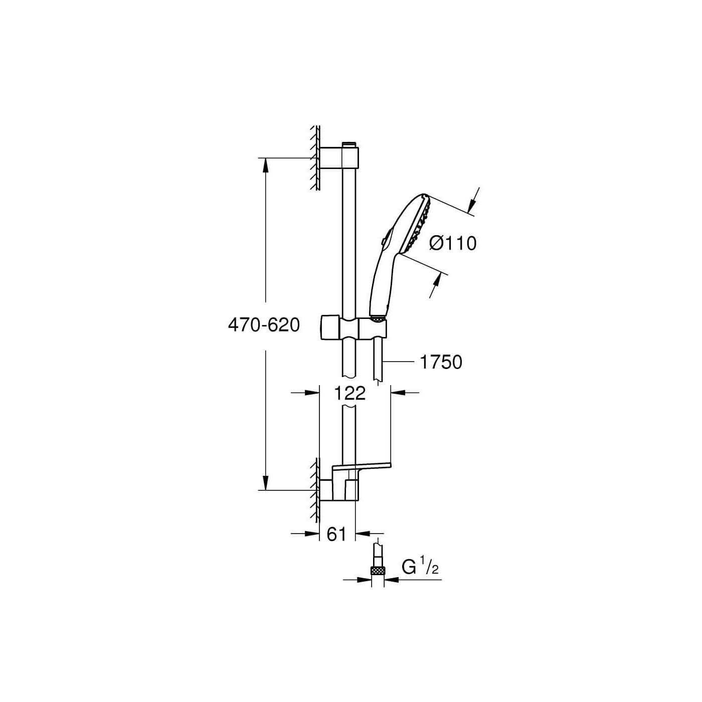Zestaw Prysznicowy Tempesta 110 Chrom 27927003 Grohe Zestaw Prysznicowy Tempesta 110 Chrom 27927003 Grohe