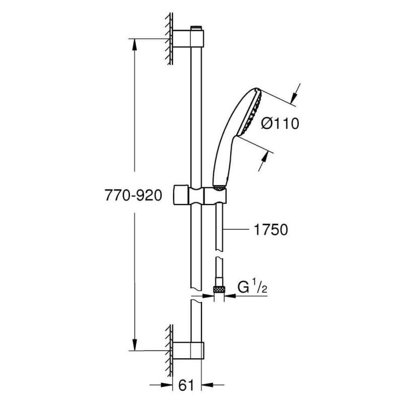Zestaw Prysznicowy Tempesta 110 Chrom 27925003 Grohe Zestaw Prysznicowy Tempesta 110 Chrom 27925003 Grohe