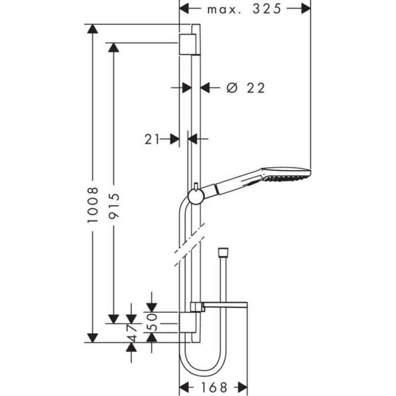 Zestaw Prysznicowy Select E 120 3jet/Unica'S Puro Raindance 26621400 Hansgrohe Zestaw Prysznicowy Select E 120 3jet/Unica'S Puro Raindance 26621400 Hansgrohe