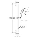 Zestaw Prysznicowy Tempesta 110 Chrom 26163003 Grohe Zestaw Prysznicowy Tempesta 110 Chrom 26163003 Grohe