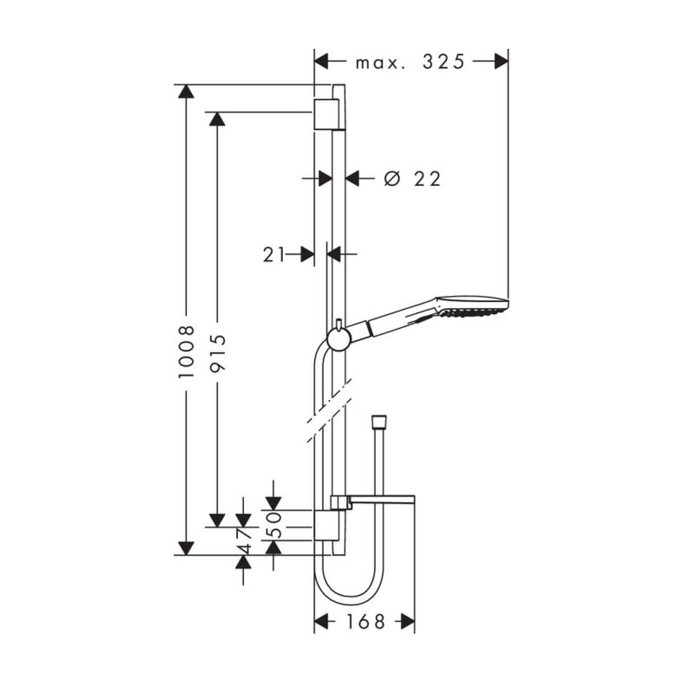 Zestaw Prysznicowy Select E 120 3jet/Unica'S Puro Raindance 26621000 Hansgrohe Zestaw Prysznicowy Select E 120 3jet/Unica'S Puro Raindance 26621000 Hansgrohe