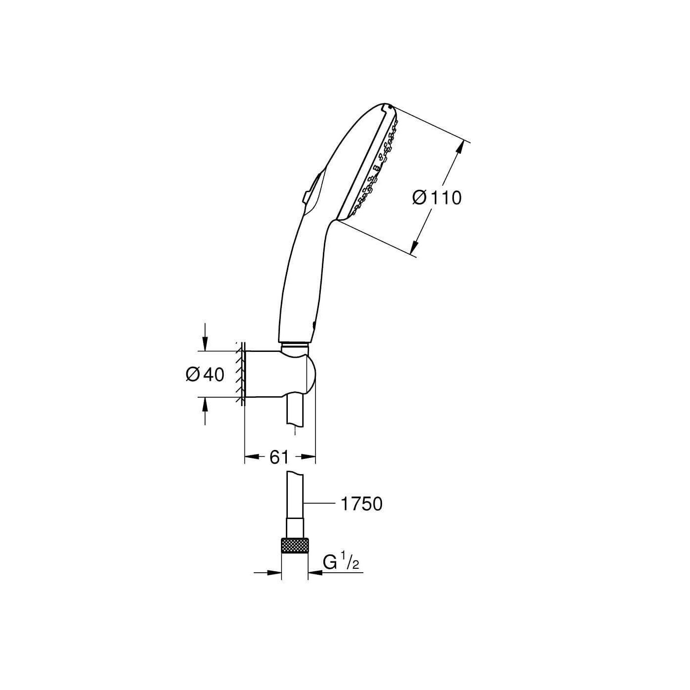 Zestaw Prysznicowy Tempesta 110 Chrom 26639003 Grohe Zestaw Prysznicowy Tempesta 110 Chrom 26639003 Grohe