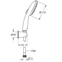 Zestaw Prysznicowy Tempesta 110 Chrom 27849003 Grohe Zestaw Prysznicowy Tempesta 110 Chrom 27849003 Grohe