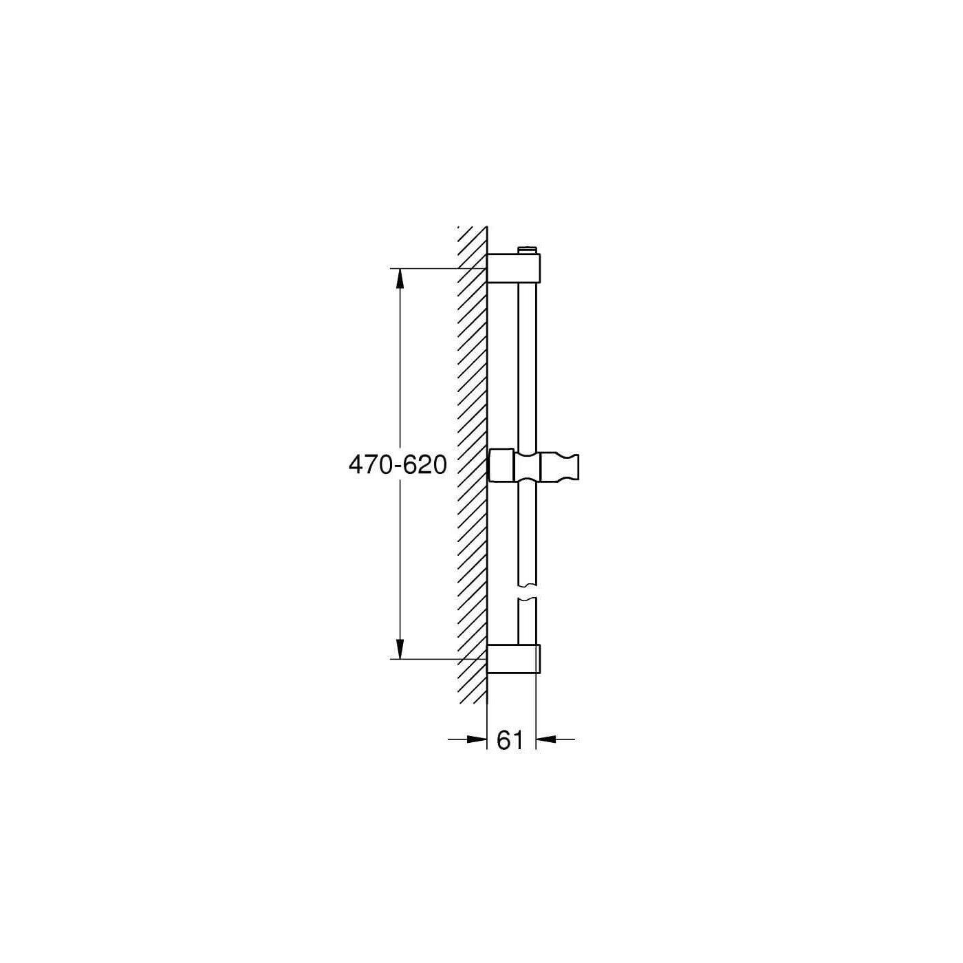 Drążek Prysznicowy Tempesta 600 Mm Chrom 27523001 Grohe Drążek Prysznicowy Tempesta 600 Mm Chrom 27523001 Grohe