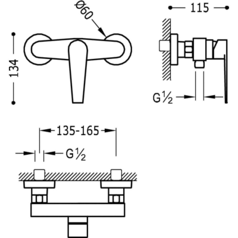 Zestaw Prysznicowy Class 20516701 Tres Zestaw Prysznicowy Class 20516701 Tres