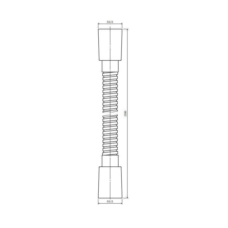 Wąż Prysznicowy 150 cm Miedź 029CP Omnires Wąż Prysznicowy 150 cm Miedź 029CP Omnires