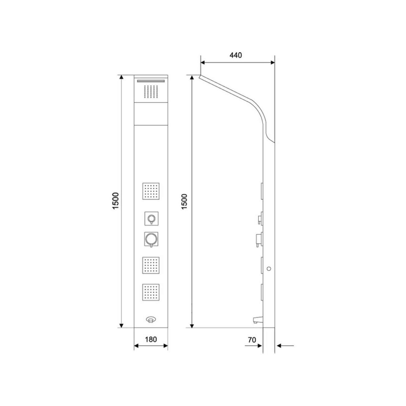 Panel Prysznicowy More ARAC.ML9304E Excellent Panel Prysznicowy More ARAC.ML9304E Excellent