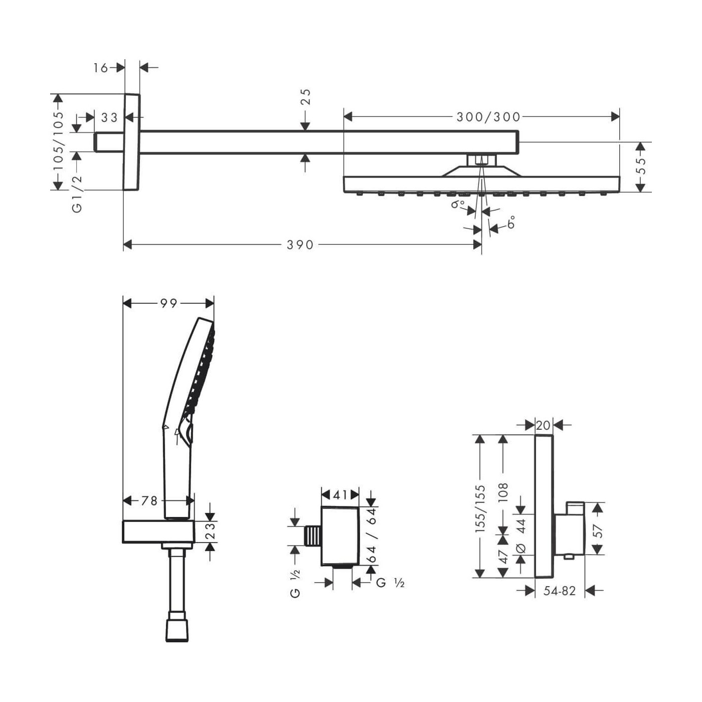 System Prysznicowy Podtynkowy Raindance E Z Termostatem Czarny Mat 27939670 Hansgrohe System Prysznicowy Podtynkowy Raindance E Z Termostatem Czarny Mat 27939670 Hansgrohe