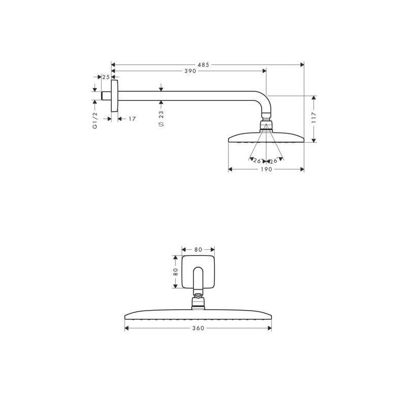 Głowica Prysznicowa Raindance E 360 1Jet Chrom 27376000 Hansgrohe Głowica Prysznicowa Raindance E 360 1Jet Chrom 27376000 Hansgrohe
