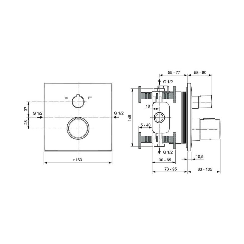 Zestaw Natryskowy Termostatyczny Ceratherm Z Deszczownicą Chrom A7572AA Ideal Standard Zestaw Natryskowy Termostatyczny Ceratherm Z Deszczownicą Chrom A7572AA Ideal Standard