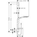 Zestaw Raindance S 120 3jet 90cm 26631000 Hansgrohe Zestaw Raindance S 120 3jet 90cm 26631000 Hansgrohe