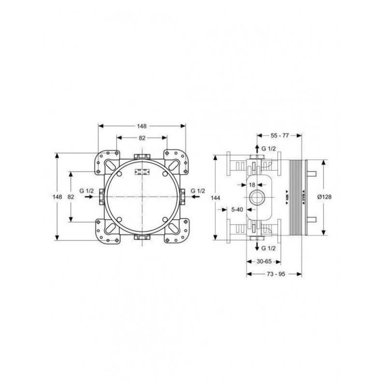 Zestaw Natryskowy Termostatyczny Ceratherm Z Deszczownicą Chrom A7573AA Ideal Standard Zestaw Natryskowy Termostatyczny Ceratherm Z Deszczownicą Chrom A7573AA Ideal Standard