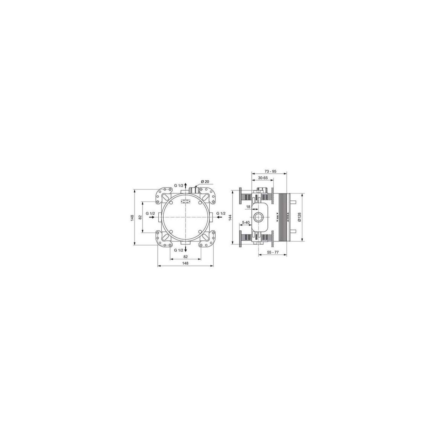 Zestaw Prysznoicowy Ceratherm T25 Chrom A7598AA Ideal Standard Zestaw Prysznoicowy Ceratherm T25 Chrom A7598AA Ideal Standard