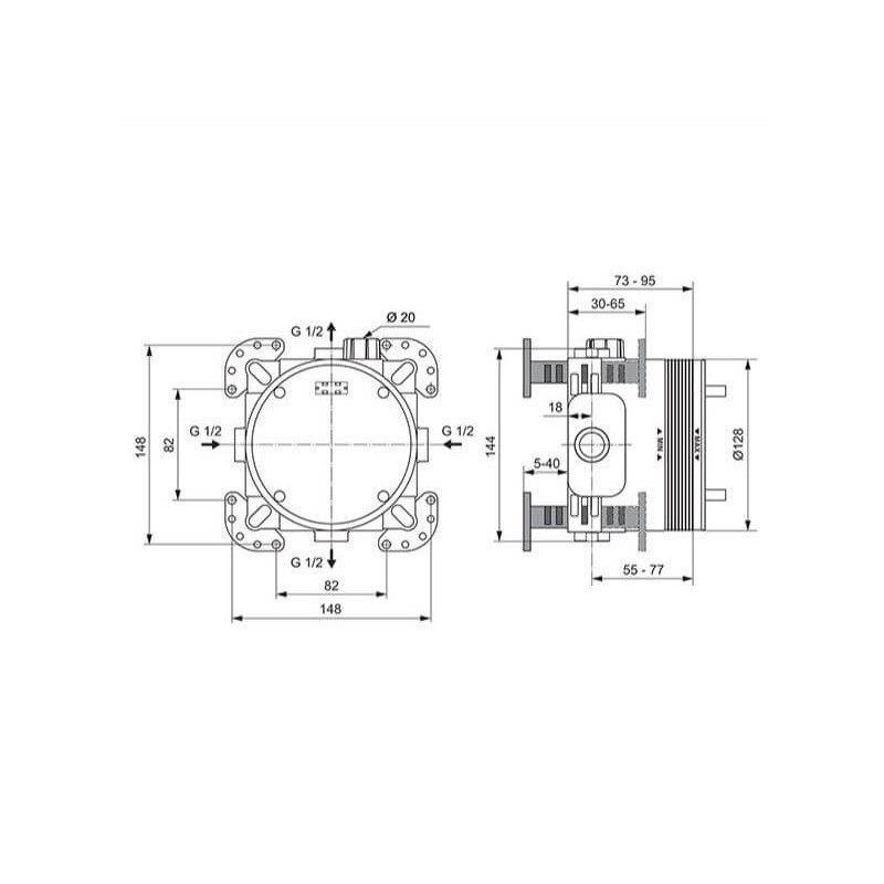 Zestaw Prysznoicowy Ceratherm T25 Chrom A7598AA Ideal Standard Zestaw Prysznoicowy Ceratherm T25 Chrom A7598AA Ideal Standard