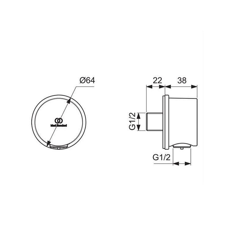 Zestaw Prysznoicowy Ceratherm T25 Chrom A7598AA Ideal Standard Zestaw Prysznoicowy Ceratherm T25 Chrom A7598AA Ideal Standard