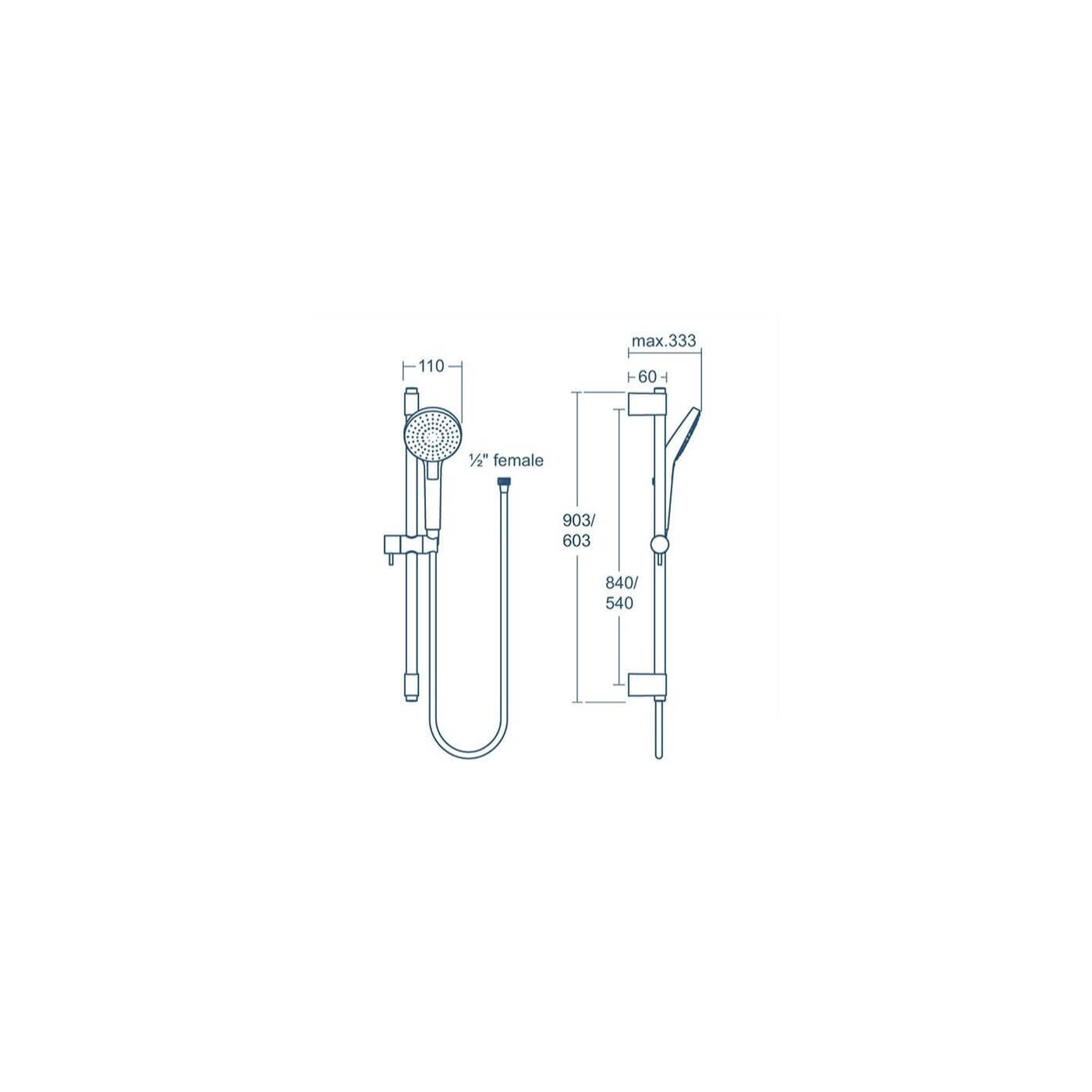 Zestaw Prysznoicowy Ceratherm T25 Chrom A7598AA Ideal Standard Zestaw Prysznoicowy Ceratherm T25 Chrom A7598AA Ideal Standard