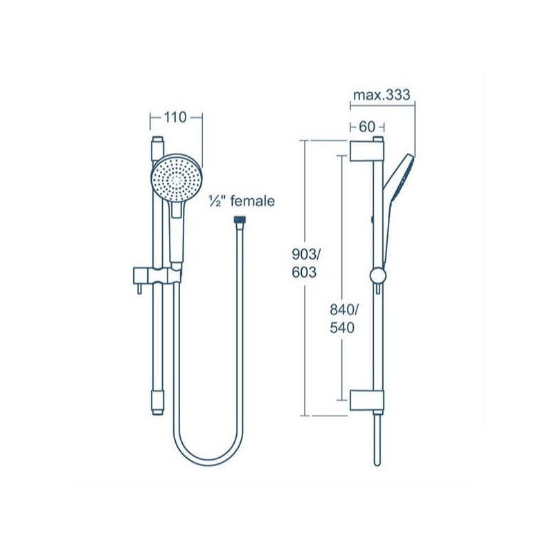 Zestaw Prysznoicowy Ceratherm T25 Chrom A7598AA Ideal Standard Zestaw Prysznoicowy Ceratherm T25 Chrom A7598AA Ideal Standard
