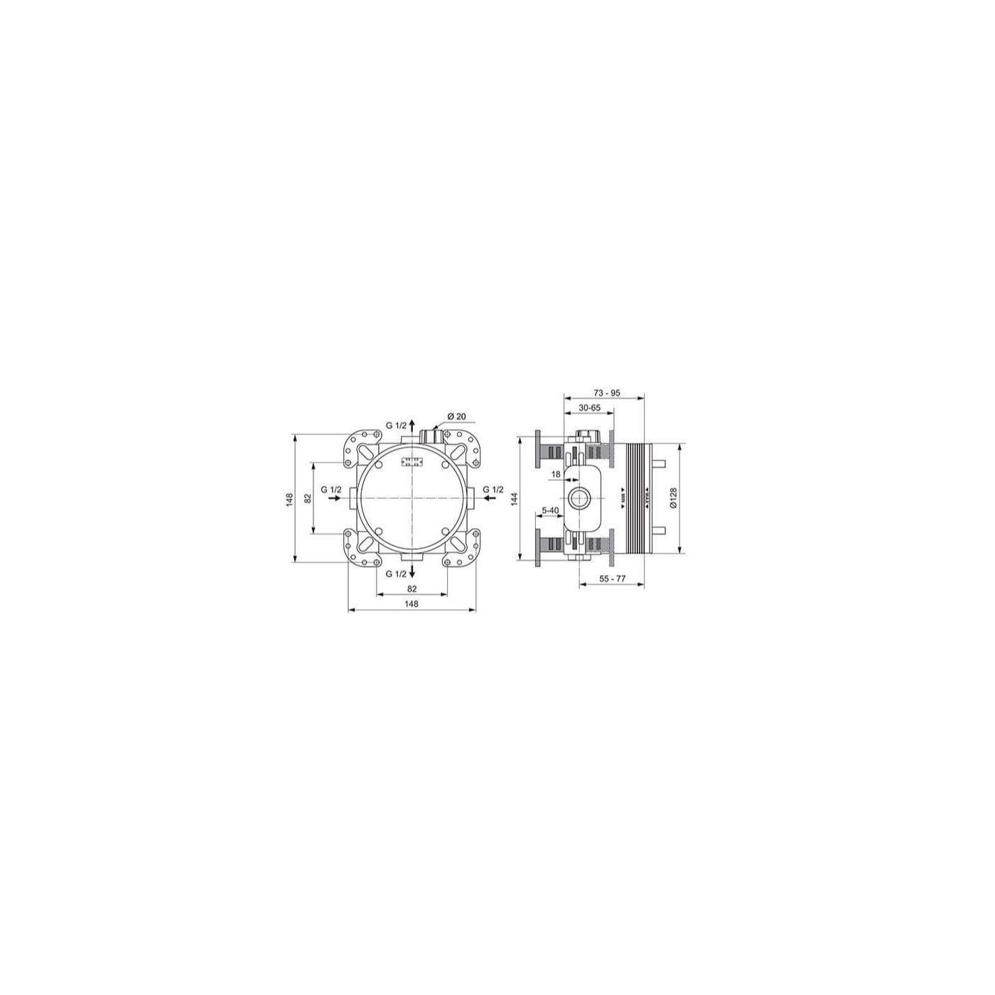 Zestaw Prysznicowy Ceratherm C100 Chrom A7599AA Ideal Standard Zestaw Prysznicowy Ceratherm C100 Chrom A7599AA Ideal Standard
