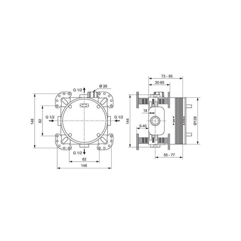 Zestaw Prysznicowy Ceratherm C100 Chrom A7599AA Ideal Standard Zestaw Prysznicowy Ceratherm C100 Chrom A7599AA Ideal Standard
