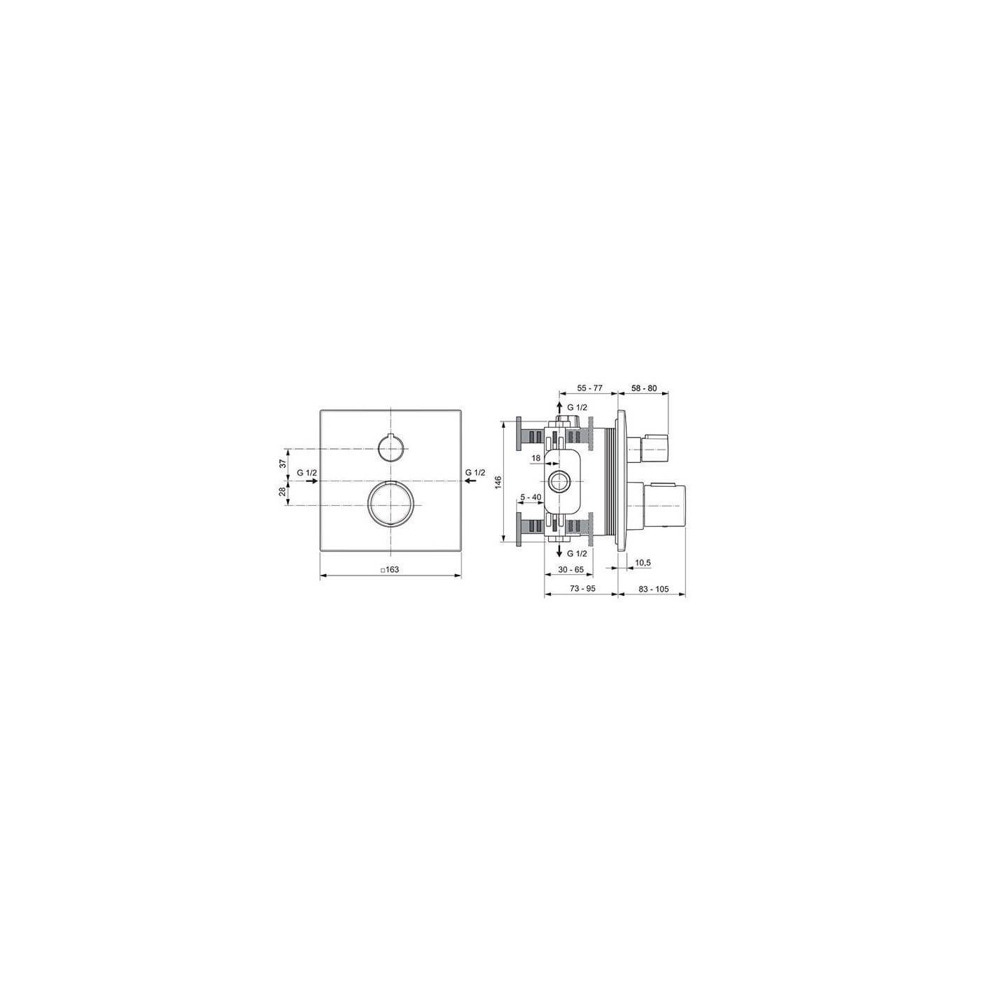 Zestaw Prysznicowy Ceratherm C100 Chrom A7599AA Ideal Standard Zestaw Prysznicowy Ceratherm C100 Chrom A7599AA Ideal Standard
