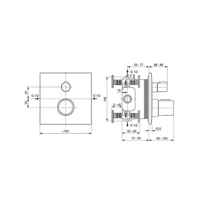 Zestaw Prysznicowy Ceratherm C100 Chrom A7599AA Ideal Standard Zestaw Prysznicowy Ceratherm C100 Chrom A7599AA Ideal Standard