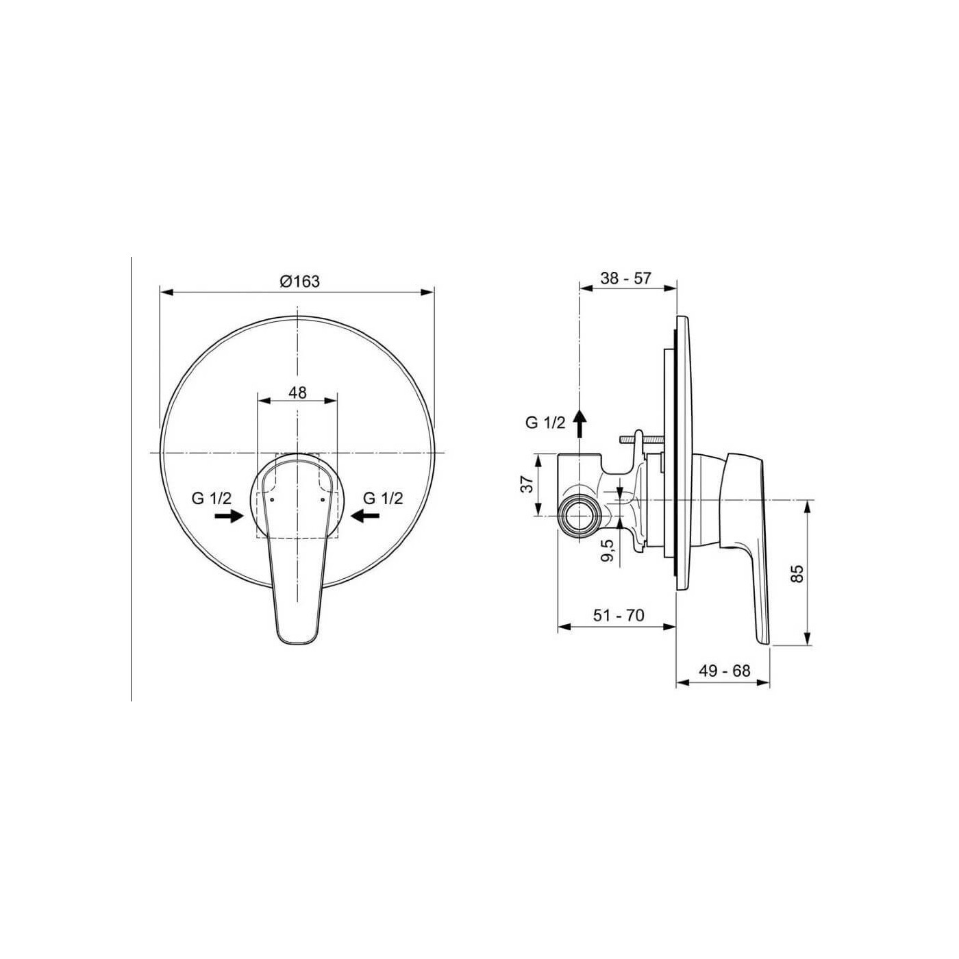 System Prysznicowy Cerafine Chrom BD187AA Ideal Standard System Prysznicowy Cerafine Chrom BD187AA Ideal Standard