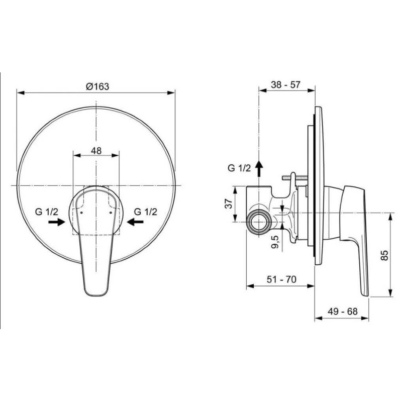 System Prysznicowy Cerafine Chrom BD187AA Ideal Standard System Prysznicowy Cerafine Chrom BD187AA Ideal Standard