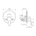 Zestaw Prysznicowy Alpha Chrom BD188AA Ideal Standard Zestaw Prysznicowy Alpha Chrom BD188AA Ideal Standard