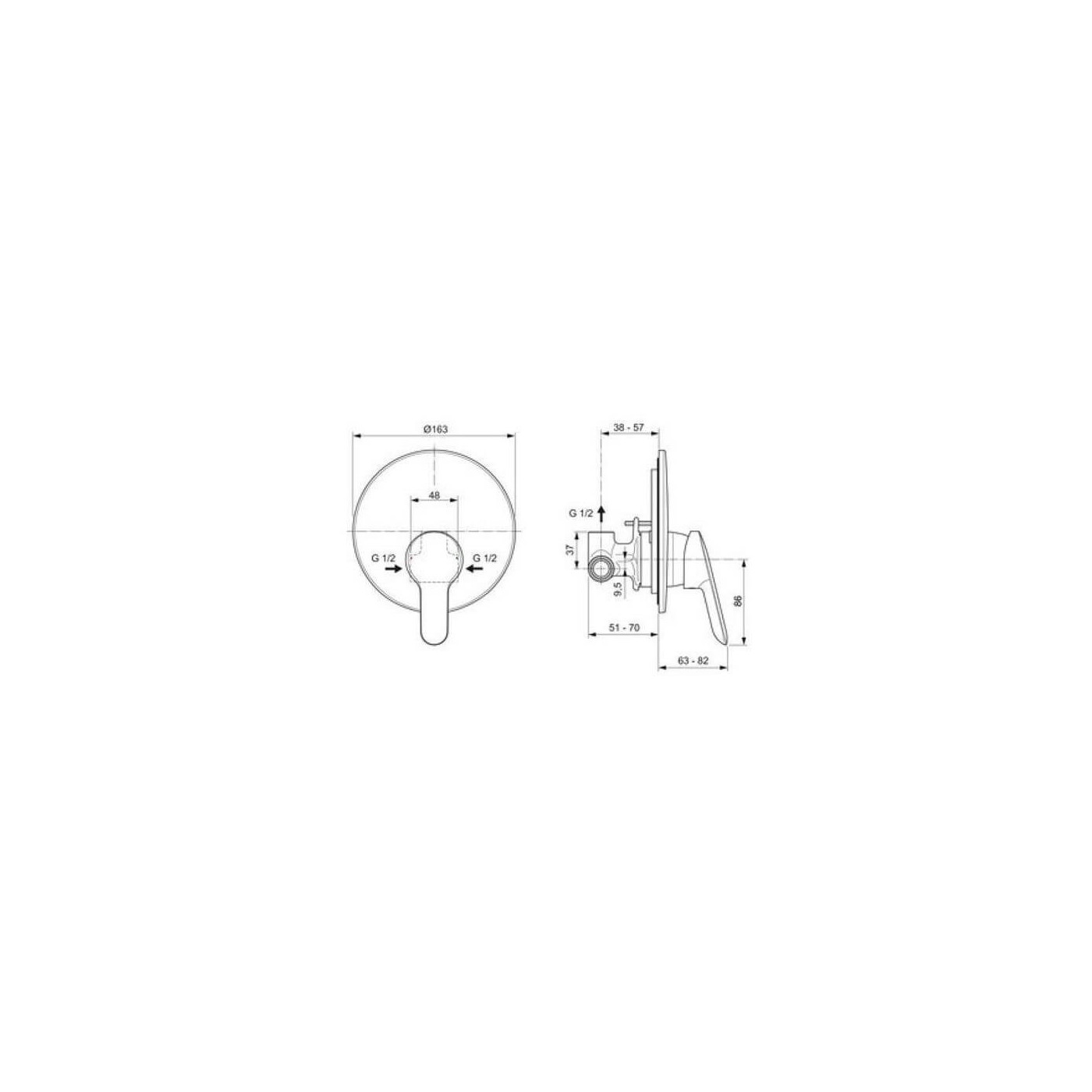 Zestaw Prysznicowy Alpha Chrom BD188AA Ideal Standard Zestaw Prysznicowy Alpha Chrom BD188AA Ideal Standard