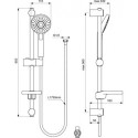 Zestaw Natryskowy Cerafine Chrom BD189AA Ideal Standard Zestaw Natryskowy Cerafine Chrom BD189AA Ideal Standard