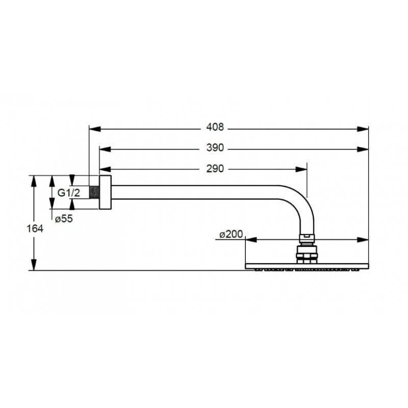 Zestaw Natryskowy Cerafine Chrom BD189AA Ideal Standard Zestaw Natryskowy Cerafine Chrom BD189AA Ideal Standard