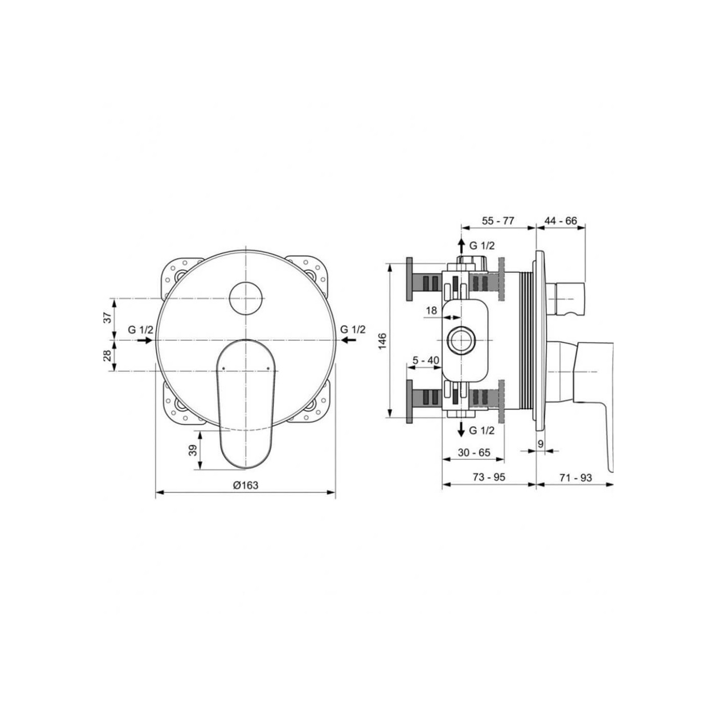 Zestaw Natryskowy Cerafine Chrom BD190AA Ideal Standard Zestaw Natryskowy Cerafine Chrom BD190AA Ideal Standard