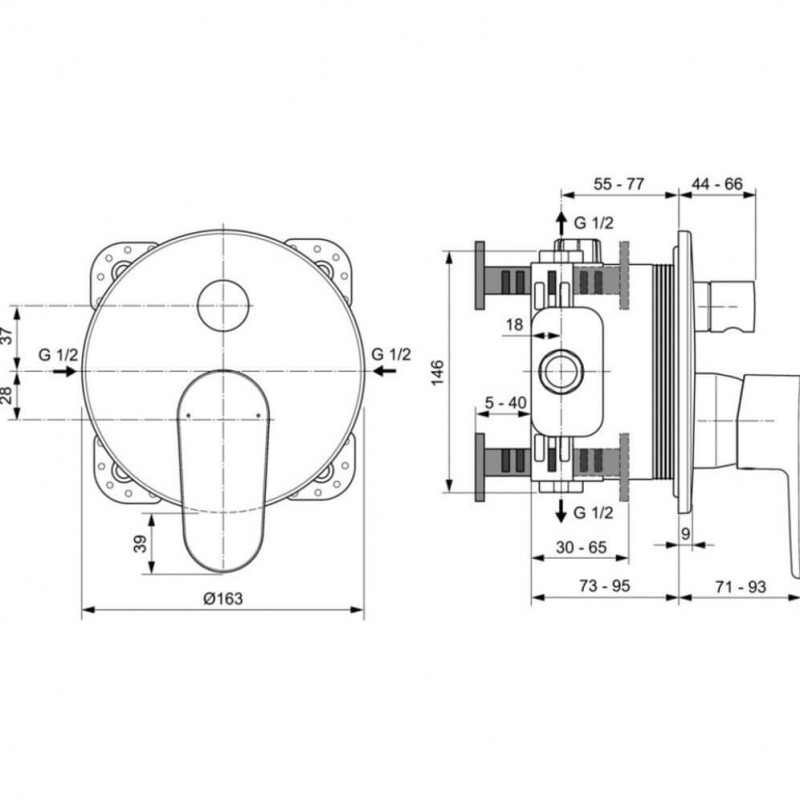 Zestaw Natryskowy Cerafine Chrom BD190AA Ideal Standard Zestaw Natryskowy Cerafine Chrom BD190AA Ideal Standard