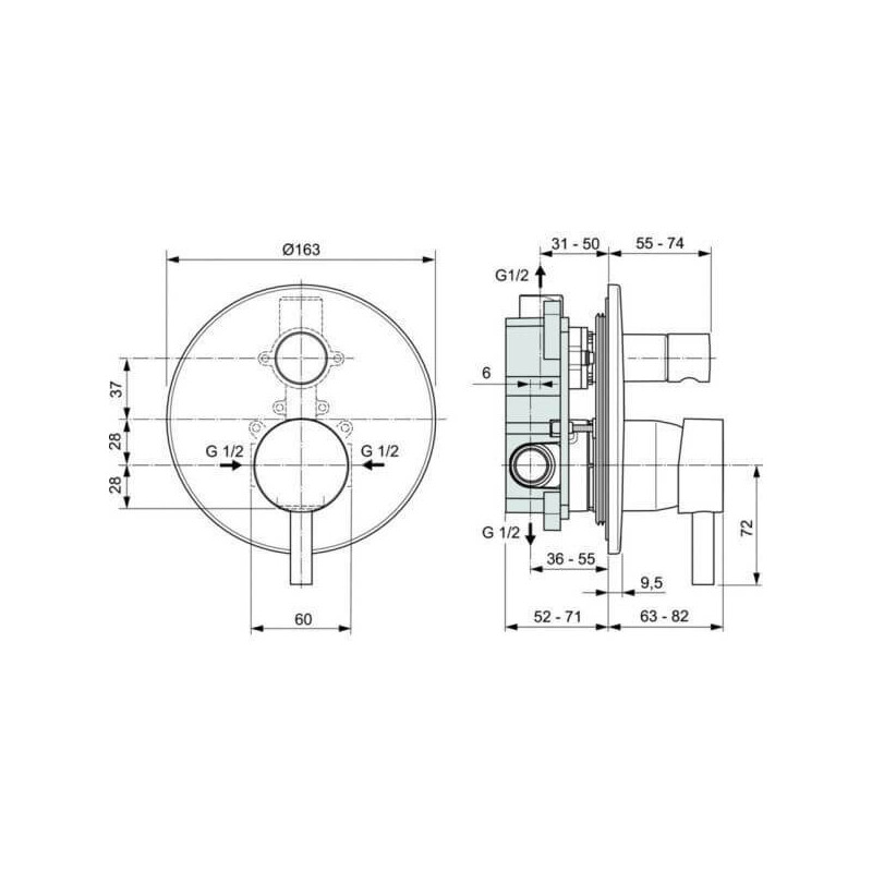 Zestaw Prysznicowy Ceraline Chrom BD192AA Ideal Standard Zestaw Prysznicowy Ceraline Chrom BD192AA Ideal Standard