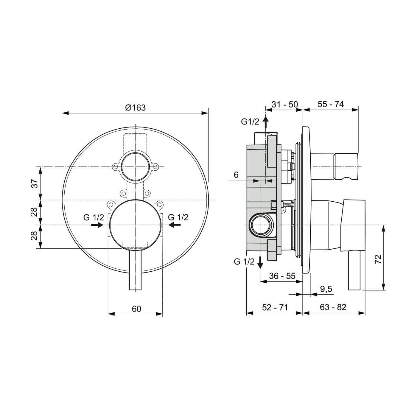 Zestaw Prysznicowy Ceraline Czarny Mat BD192XG Ideal Standard Zestaw Prysznicowy Ceraline Czarny Mat BD192XG Ideal Standard